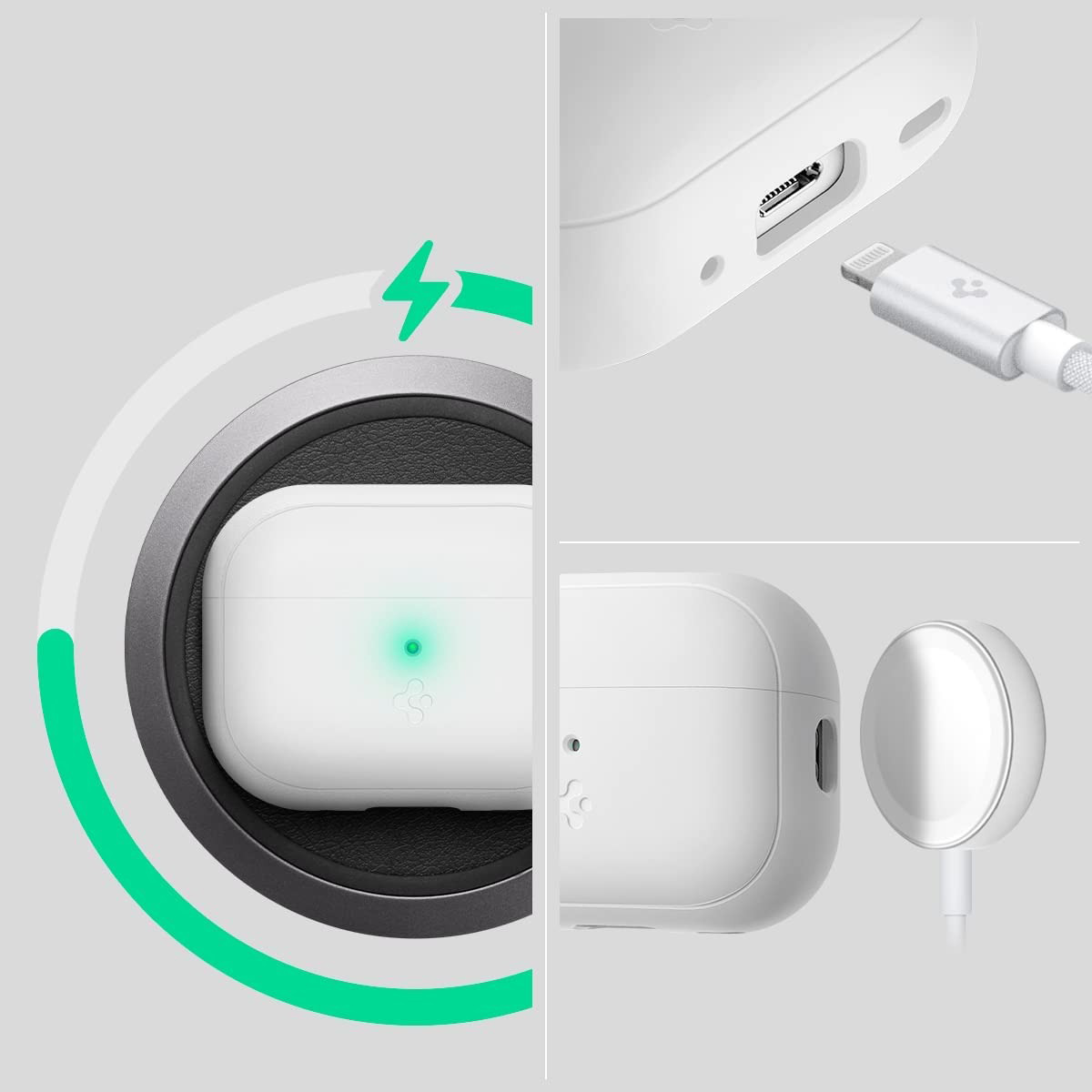 Oryginalne etui od marki Spigen z serii Silicone Fit dla AirPods Pro 2